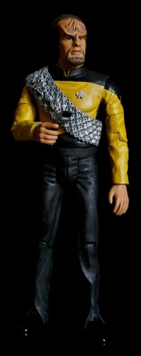 customized Star Trek - Deep Space Nine: "Way of the Warrior"  Lt. Commander Worf (modified TNG Worf figure)